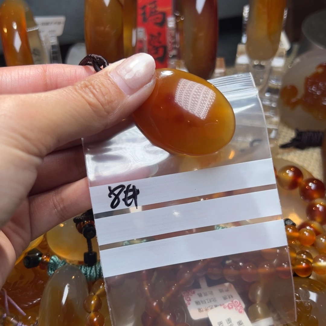 玛瑙/玉髓颈饰合金舟*8