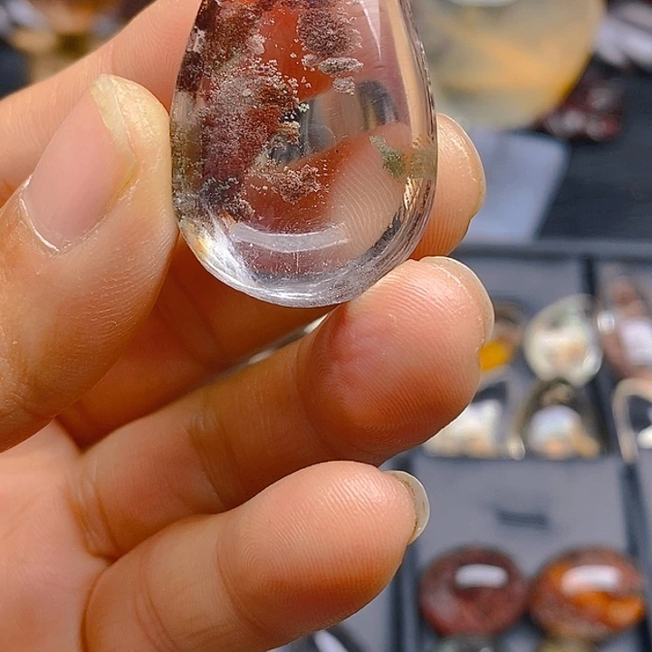 水晶幽灵水滴吊坠未镶嵌圆*?