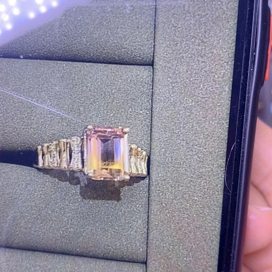 紫晶戒指银S925镶嵌波****丁紫黄晶