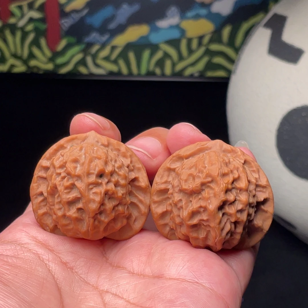 把件猴头核桃38×36全品头茬瓷娃娃XM3493