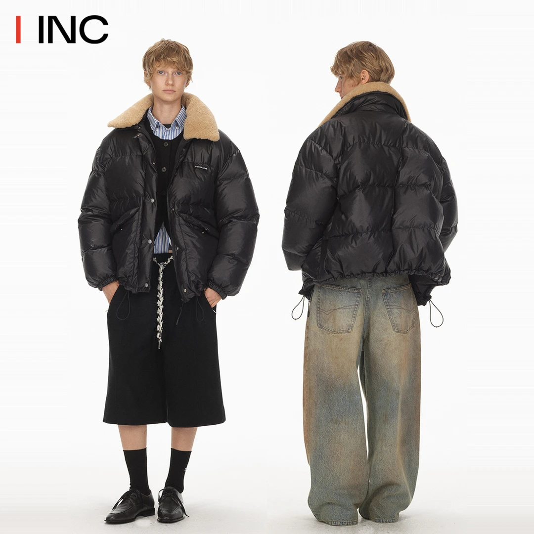 ECHOADE派克风 可脱卸丰盈毛领 徽标点缀90白鸭绒 宽松羽绒服IINC