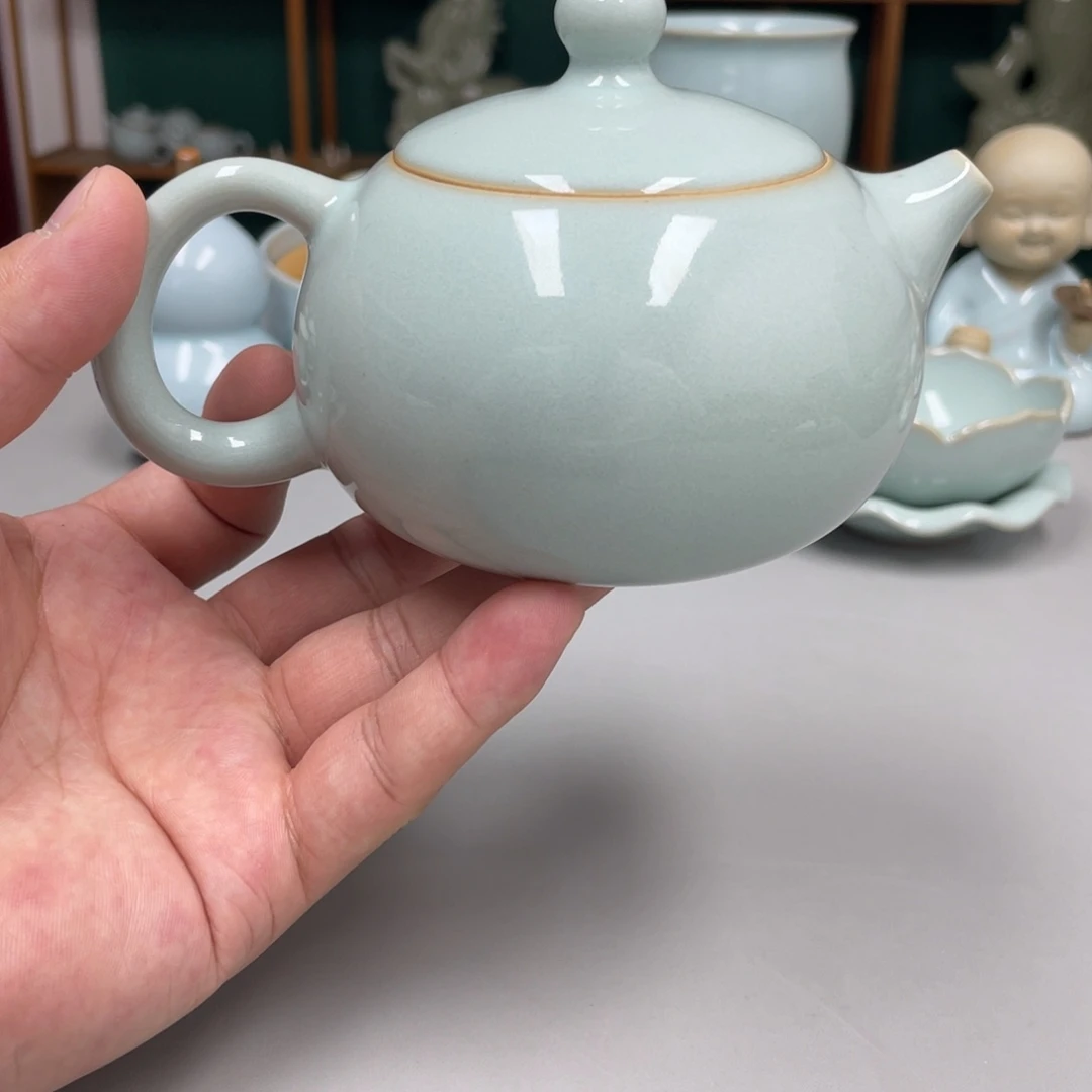 瓷天青色赵琳老师西施壶