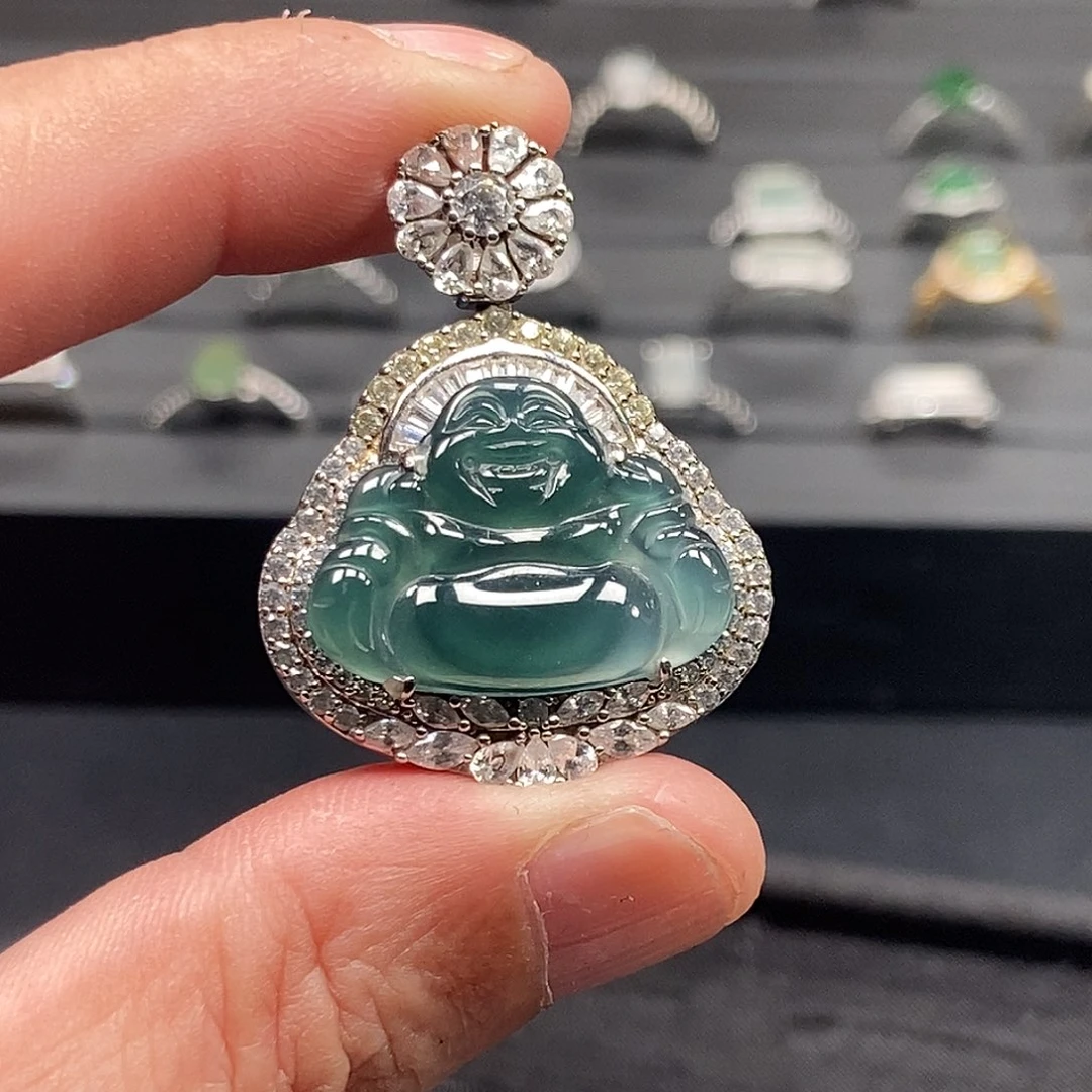 翡翠银S925镶嵌颈饰