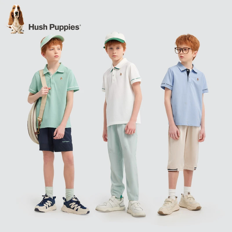 【短袖Polo衫】暇步士童装2025年春夏新款儿童休闲宽松短袖polo衫