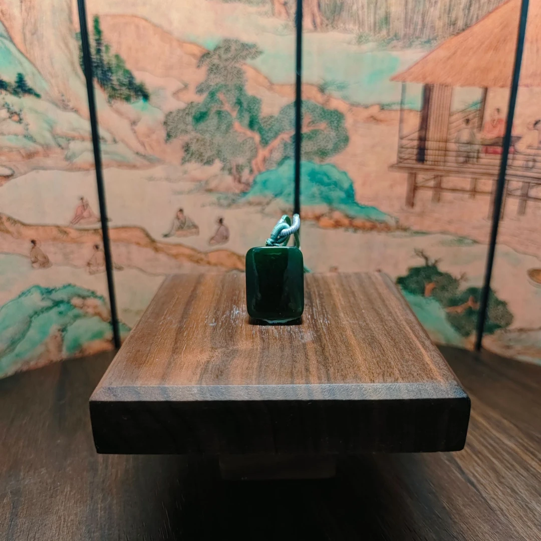 B和田玉无事牌吊坠5341