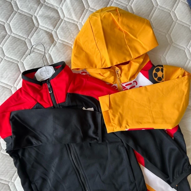 076儿童黄色二合一冲锋衣