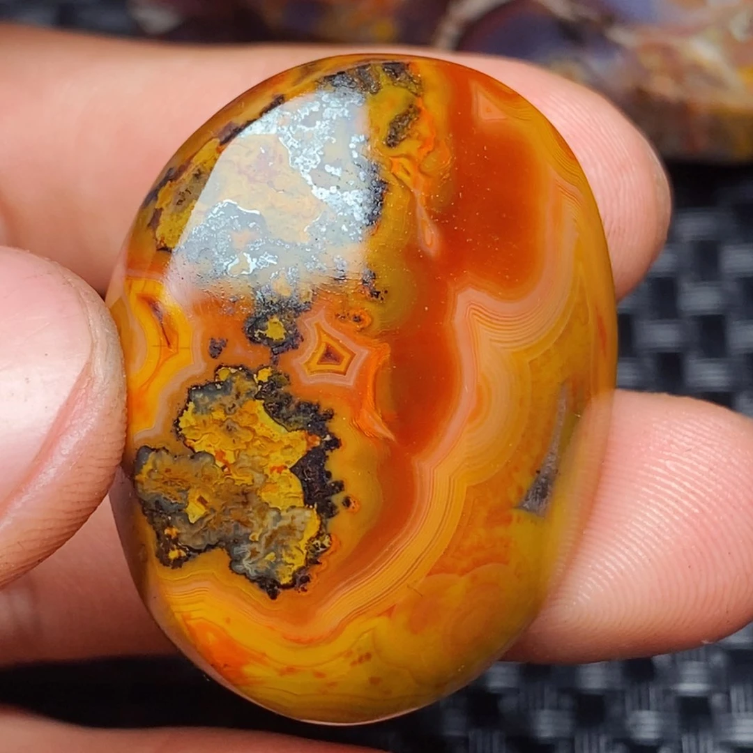 玛瑙/玉髓吊坠(不含链)未镶嵌锦**花