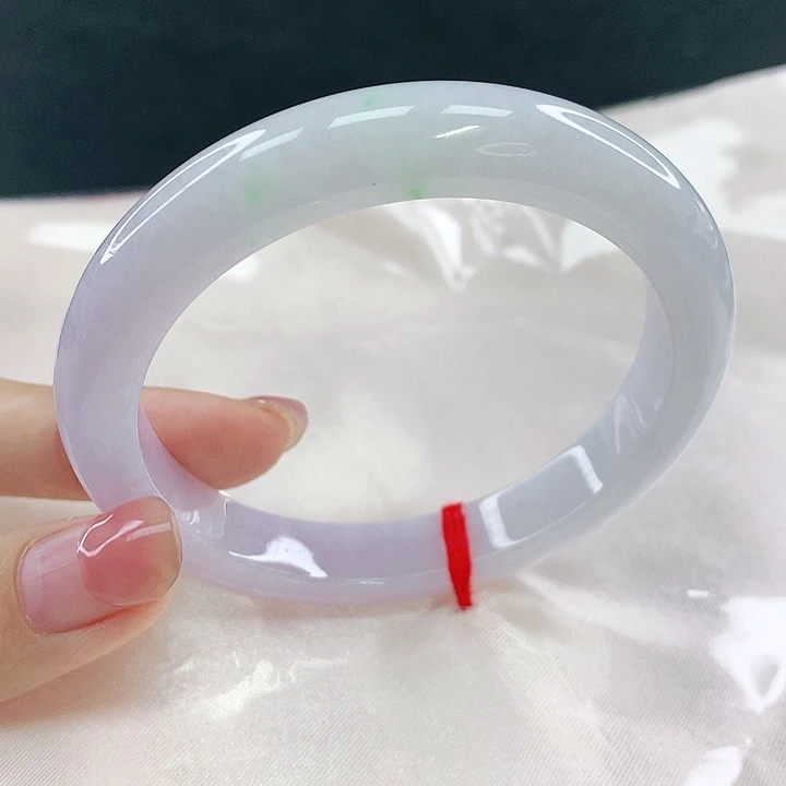 翡翠未镶嵌手镯圈57，04181