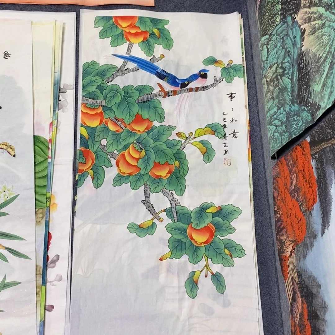 国画尺寸100✖️50三尺工笔手绘画