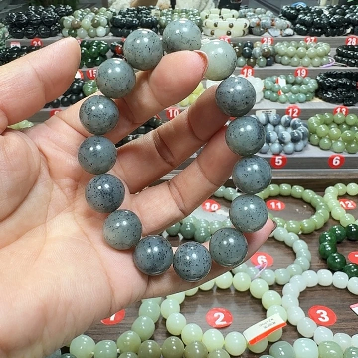 未镶嵌手链和田玉新疆青花卡14