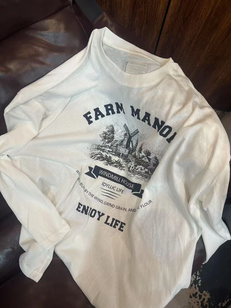 大媛家25夏【字母风车】后刺绣美式简约款防晒T恤夏季圆领时尚