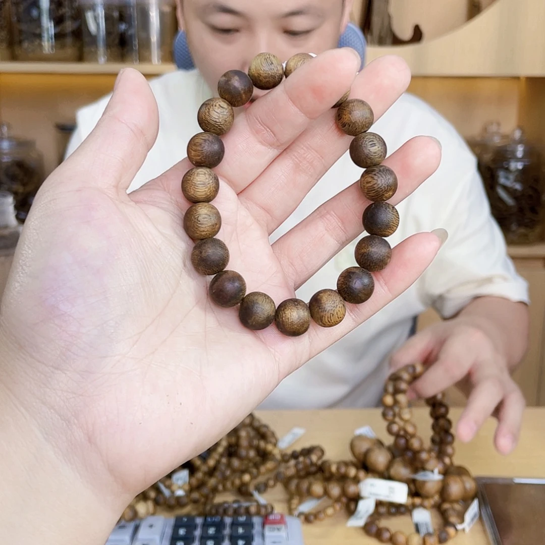 沉香沉香碎屑天然母树圆珠单圈1.1/10克多样性发一