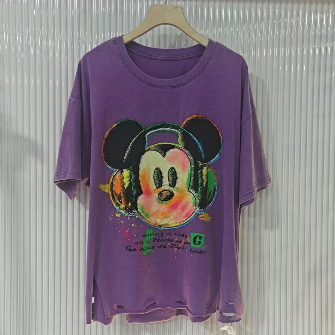 【七沐服饰】9293圆领短袖T恤夏季潮牌时尚百搭休闲女装宽松