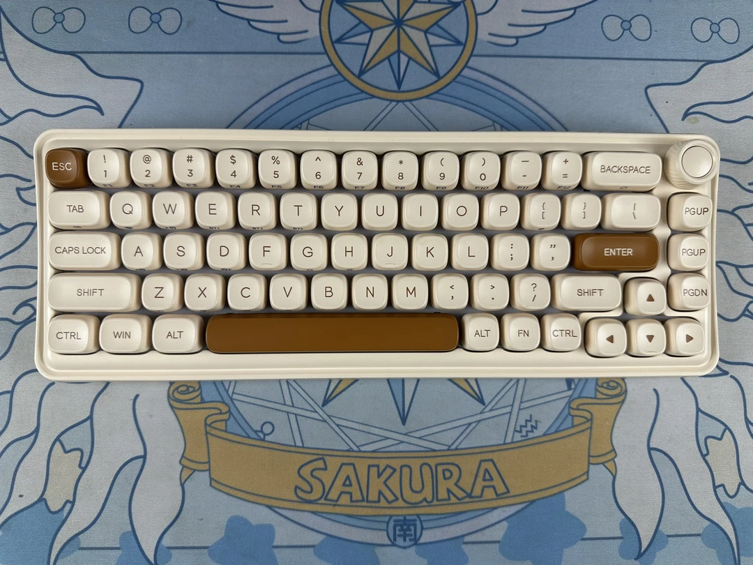 95新 达尔优 小方糖Z68三模无线机械键盘可爱女生办公游戏键盘