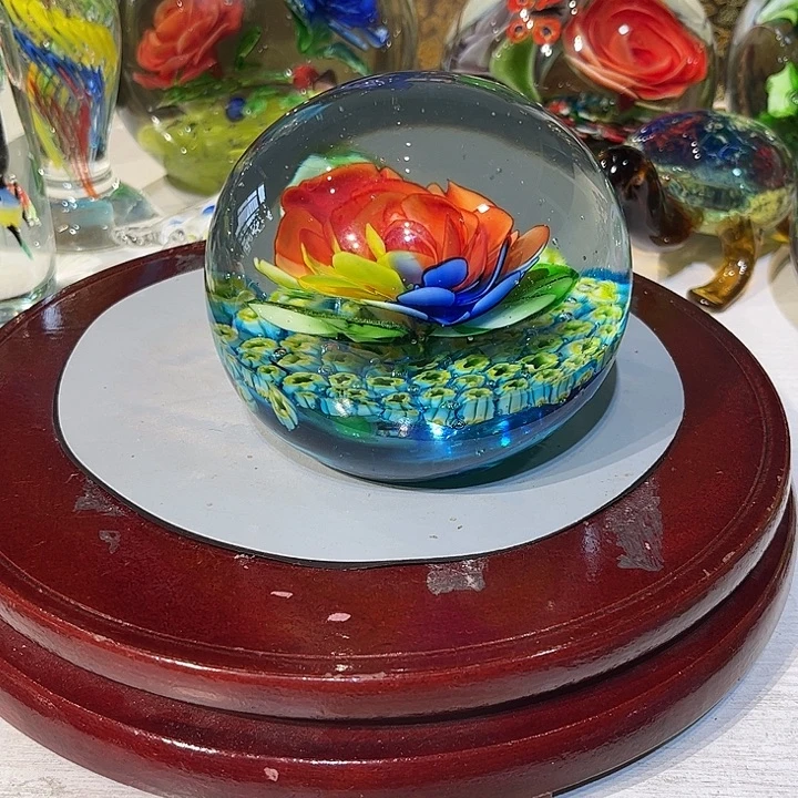 手工艺品琉璃纯手工瑕疵炸裂