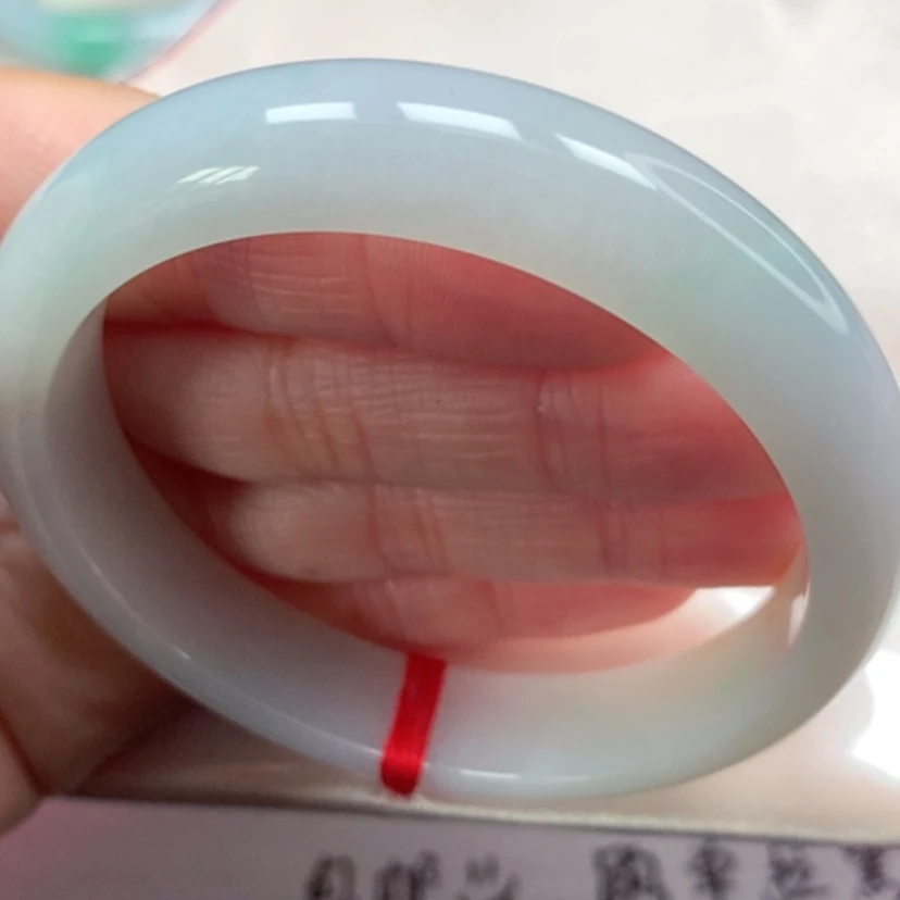 【闪购商品】翡翠手镯未镶嵌冰胶洒金手镯5455圈3号