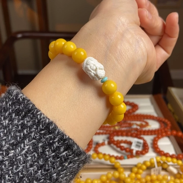 琥珀手链未镶嵌蜜蜡手串9