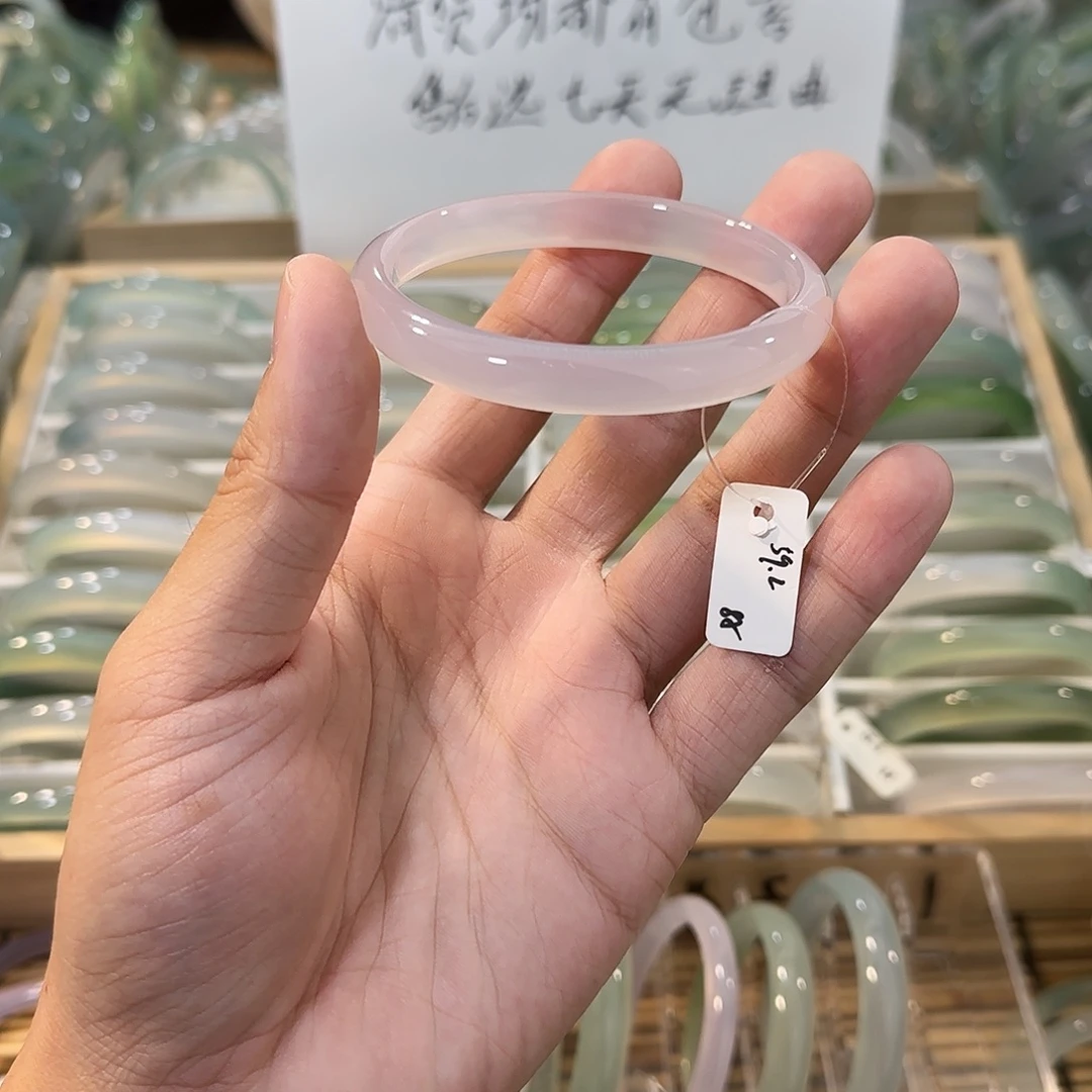 玛瑙/玉髓未镶嵌手镯圈口59.2