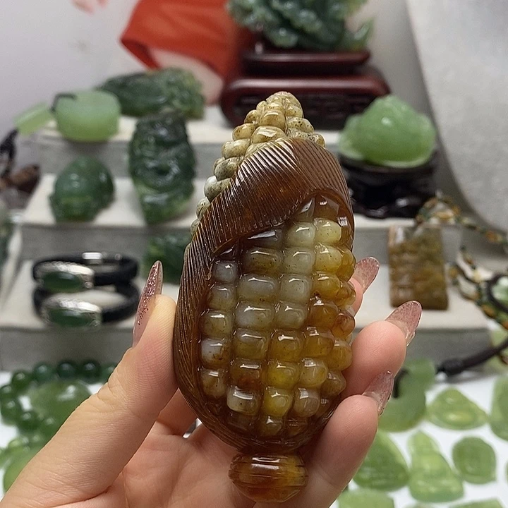 蛇纹石玉未镶嵌手把件