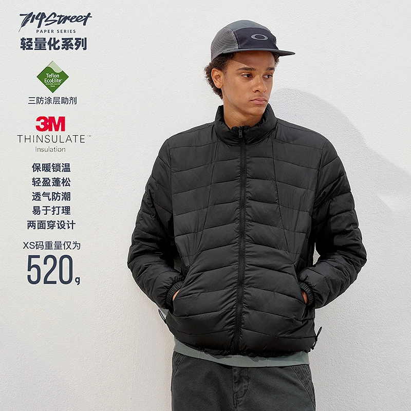714street两面穿3M新雪丽排骨羽绒棉服男2025秋冬新款三防521757