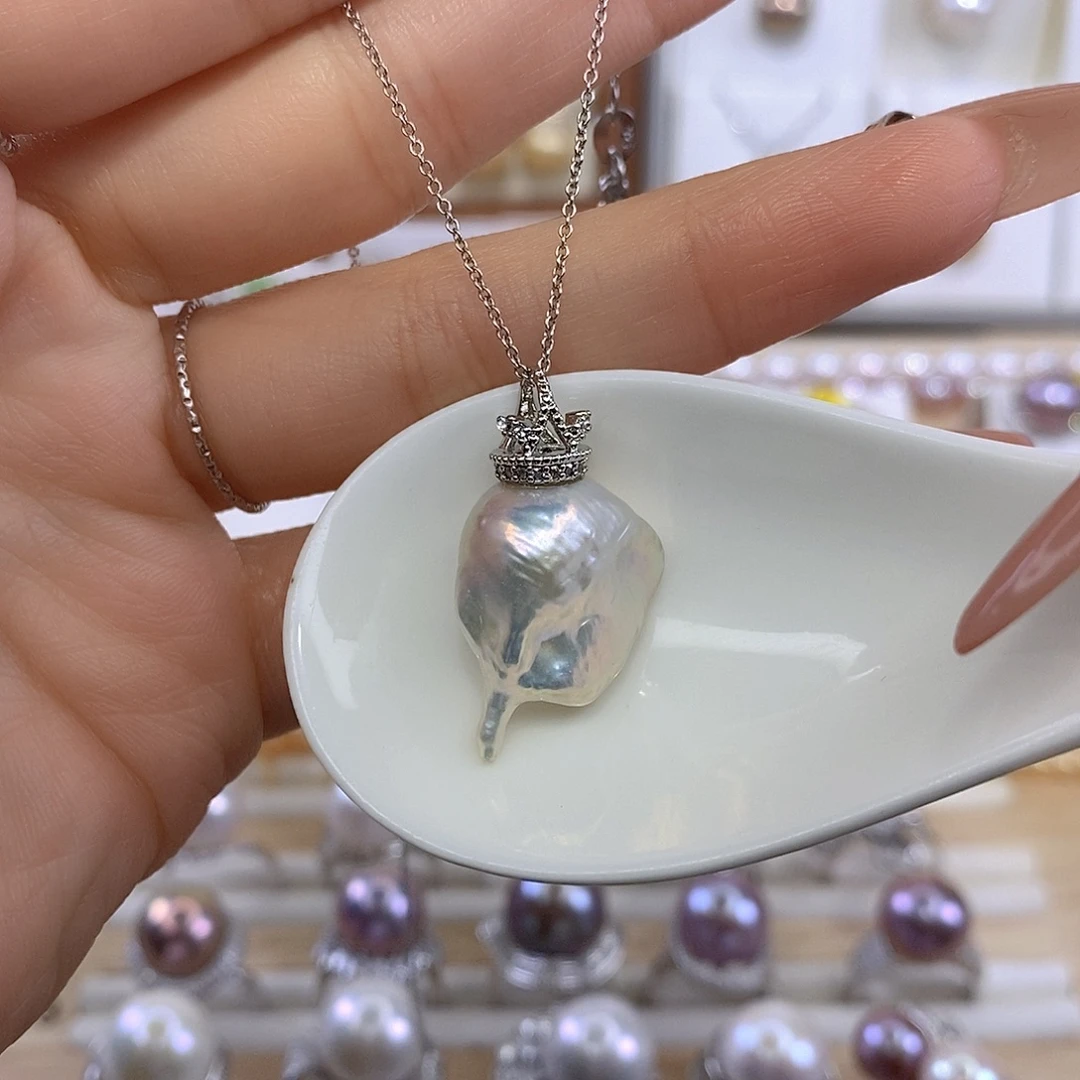 颈饰合金淡水珍珠F