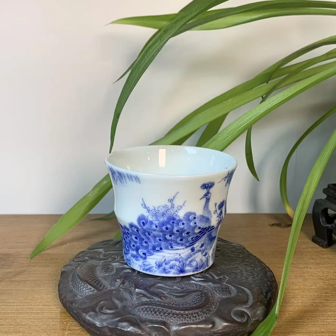 景德镇手工手绘青花主人杯