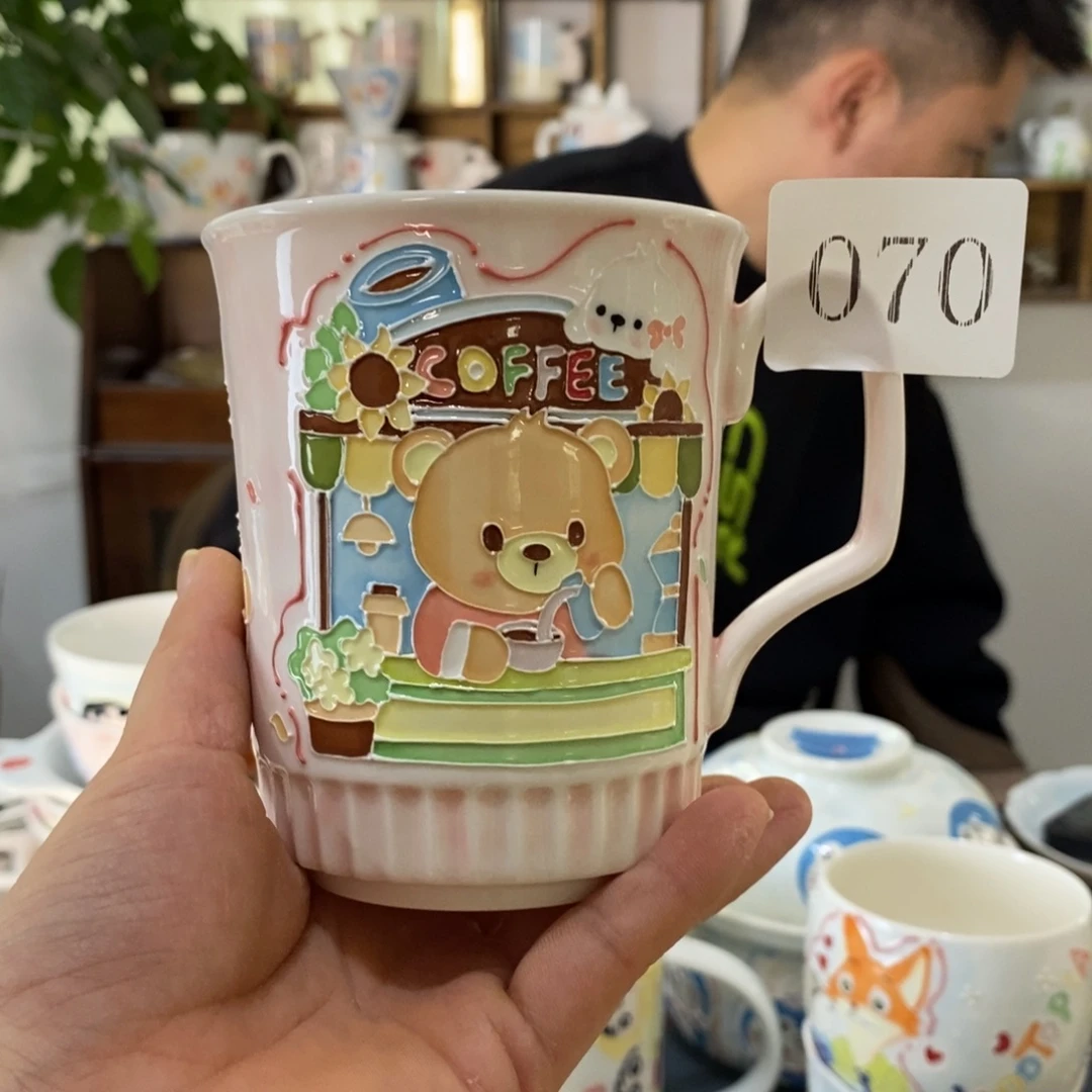 瓷片景德镇釉下彩手绘