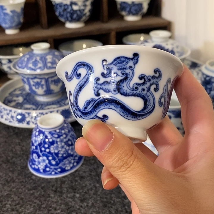 瓷【知还窑】螭龙小压手