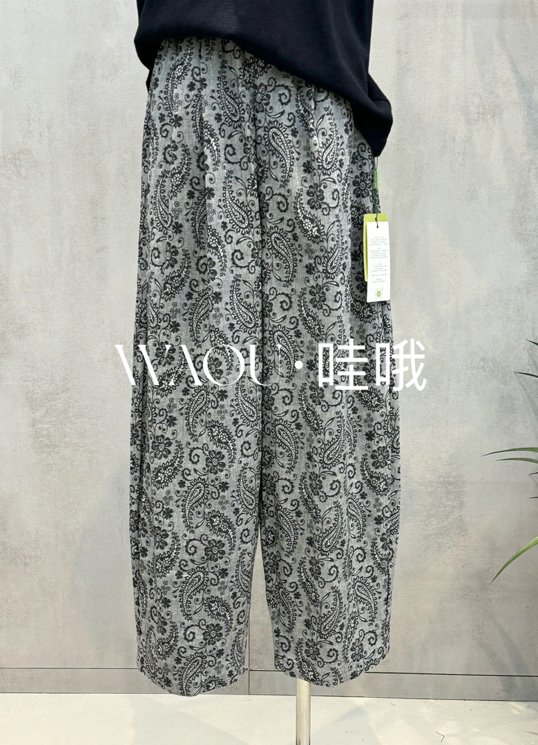 【WAOU】小众设计提花休闲裤25-1160
