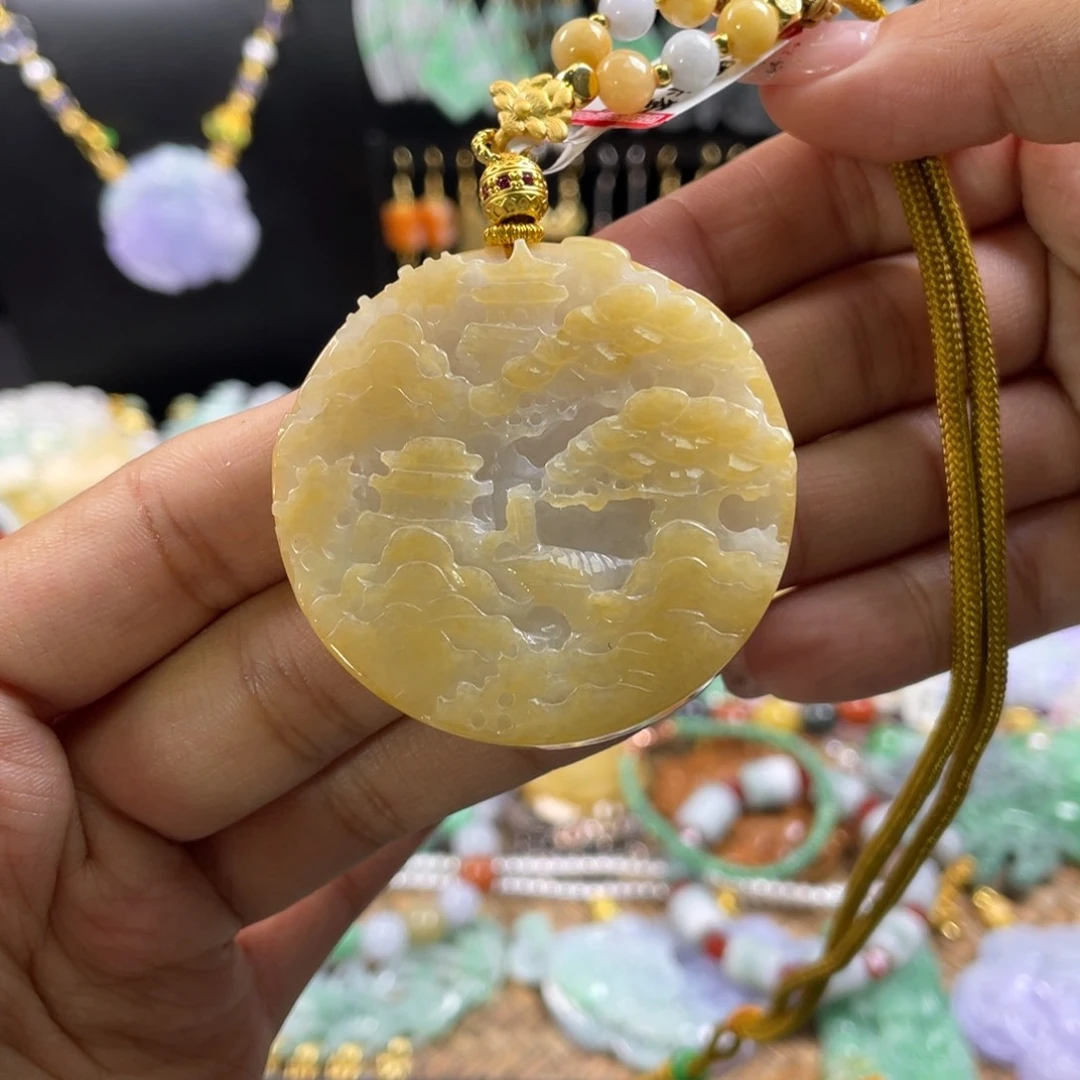 翡翠未镶嵌颈饰代编织