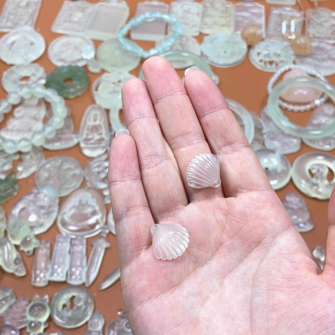 棉***糖蛇纹石玉未镶嵌多样性随机发一