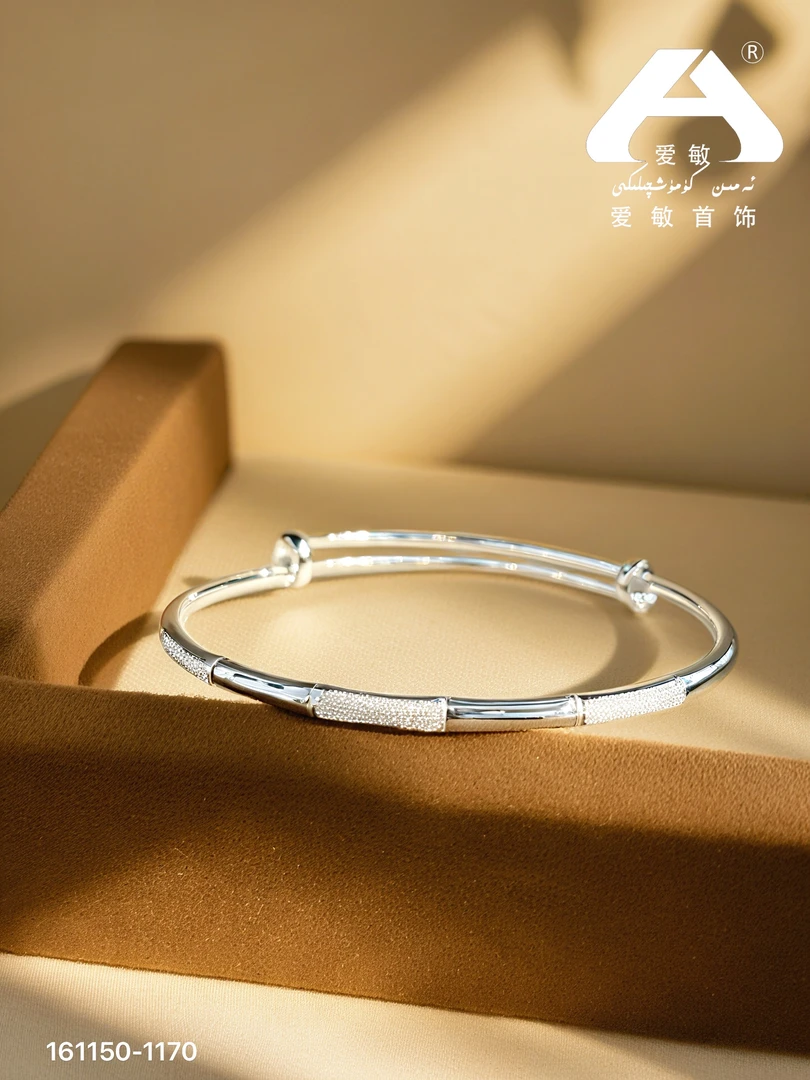 足银仿珍珠手镯 爱民纯银首饰手镯161150