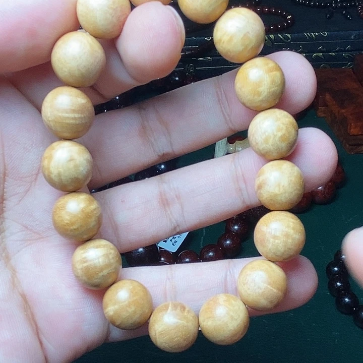 小叶紫檀手串/手链1.2白皮满水波