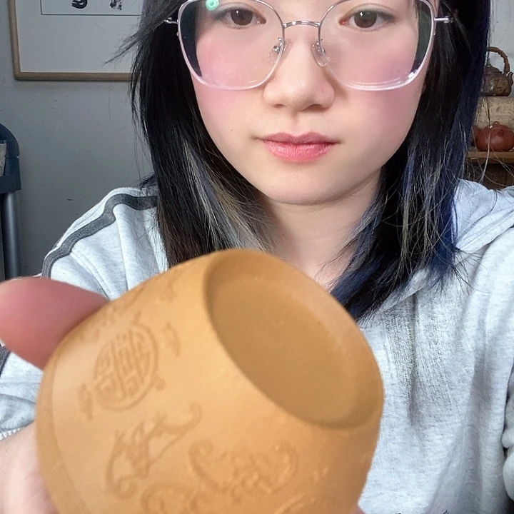 紫砂茶宠段泥五福杯