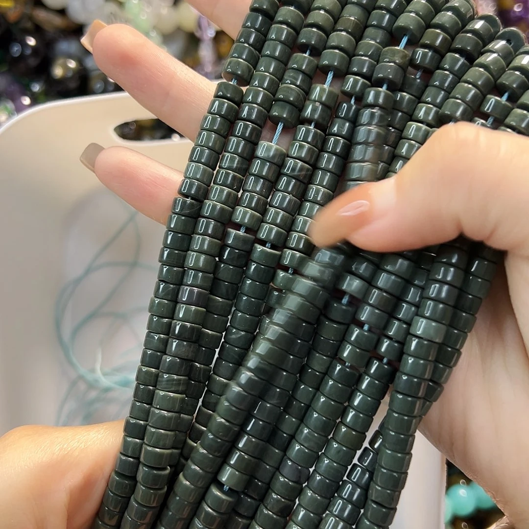 玛瑙/玉髓未镶嵌珠宝半成品牛油果阿拉善卡6直切一条