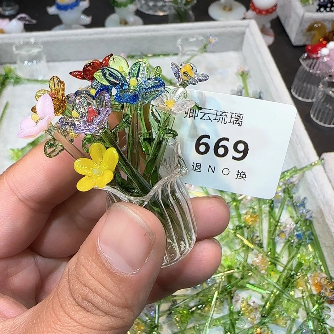 琉璃手工艺品669插花
