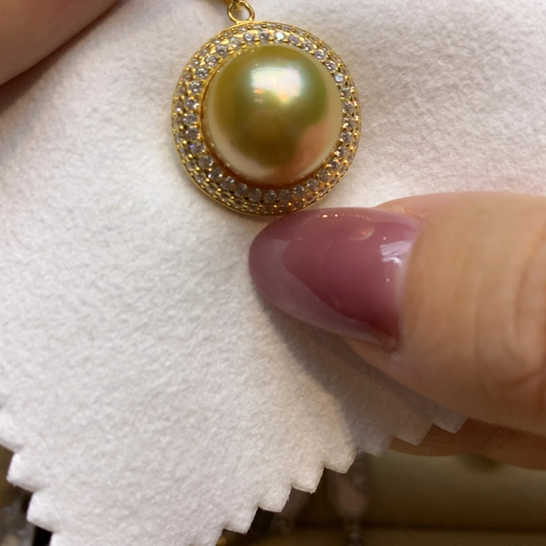 颈饰银S925镶嵌海水珍珠