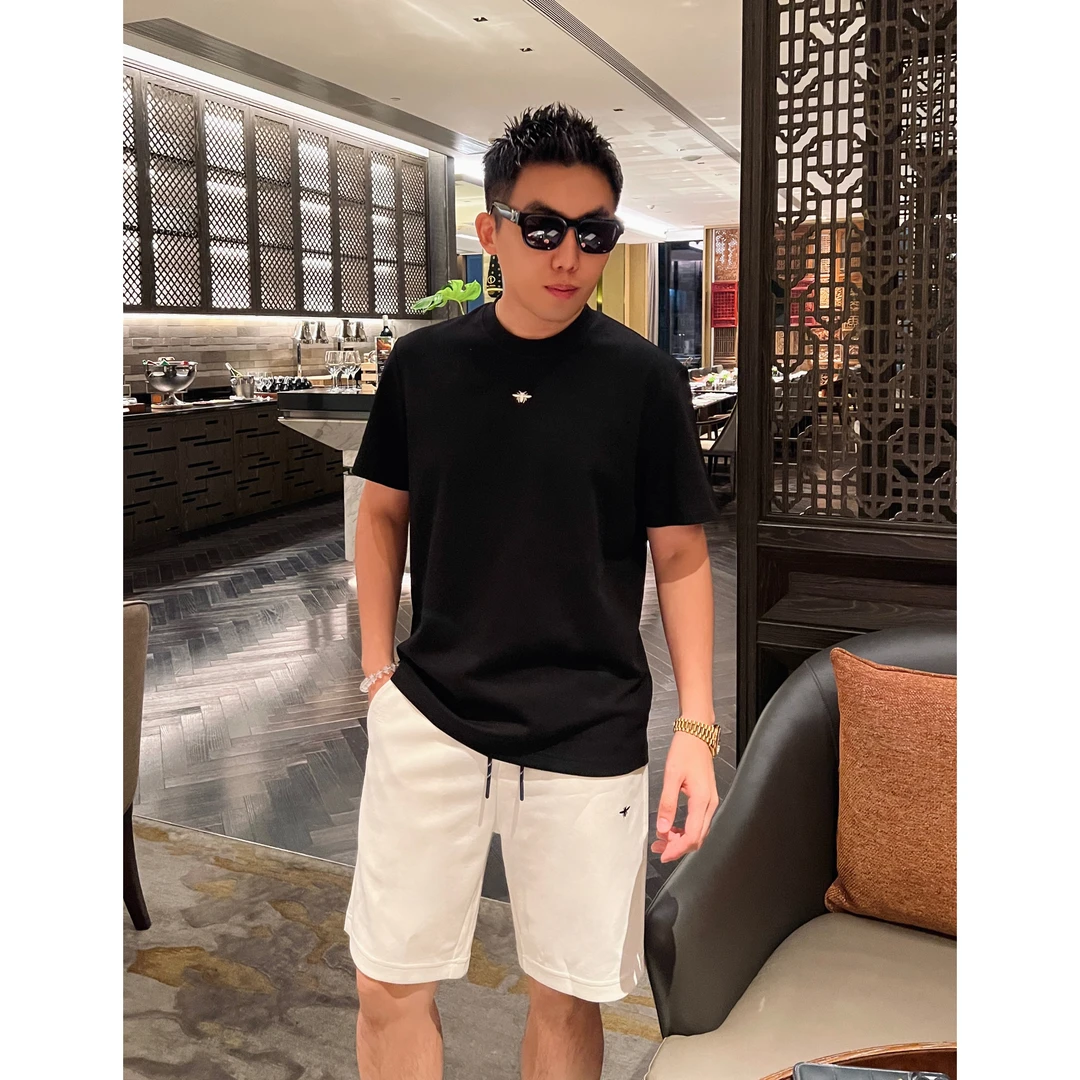 【经典小蜜蜂】夏季弹力60支液舒适氨棉极简老钱短袖T恤WXWG352