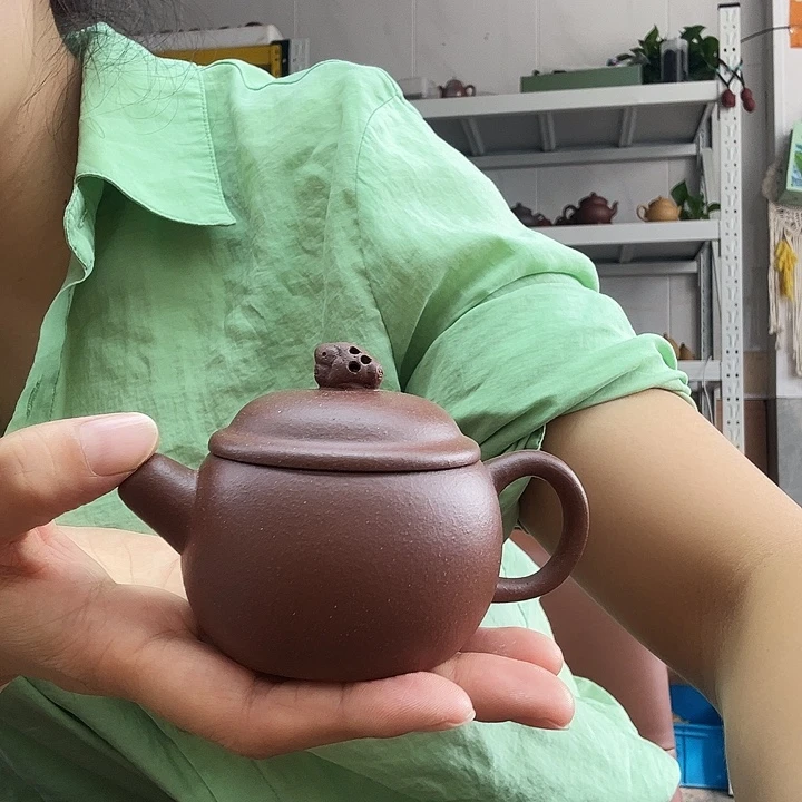 紫砂茶壶紫泥小胖120cc