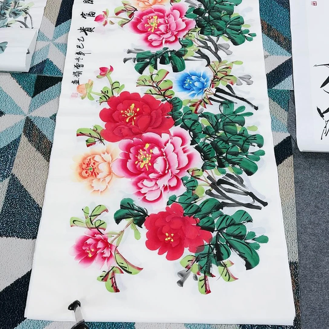 横款牡丹花作品欣赏！！