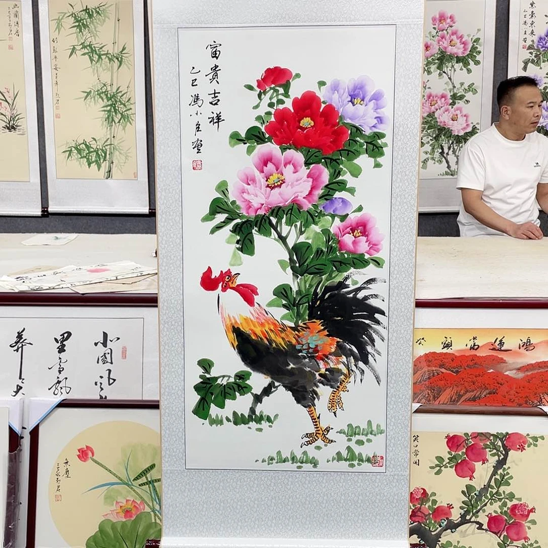 国画手绘手写作品