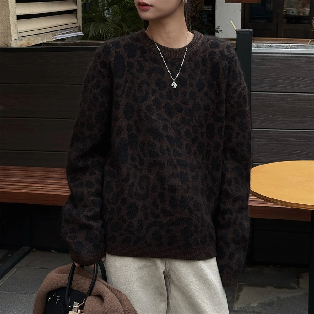 JunJun早秋【小奶豹】绵羊毛混纺百搭上衣毛衣JJ2677