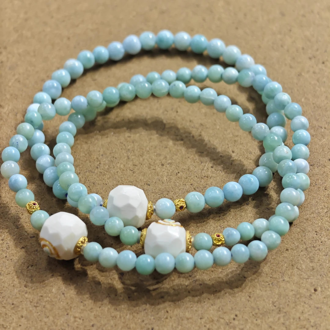 【书记甄选】天然原创海纹石单圈手链 多样性发一件 约4mm CT3731