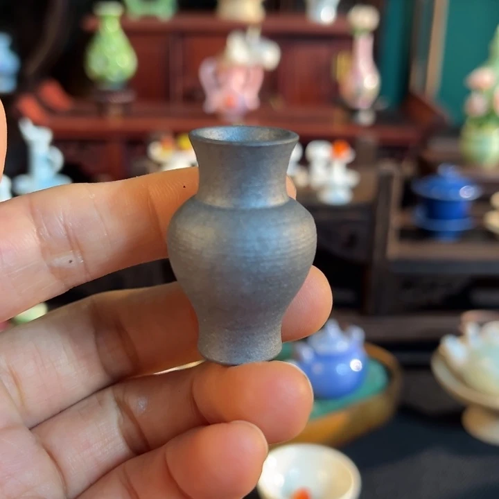 摆件微陶老王迷你花瓶