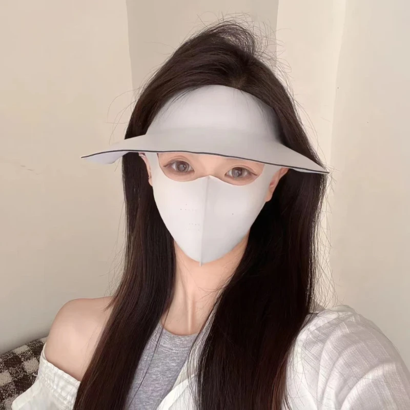 【旗舰款】可拆卸脸基尼防晒帽防晒口罩二合一全脸防紫外线修饰脸型