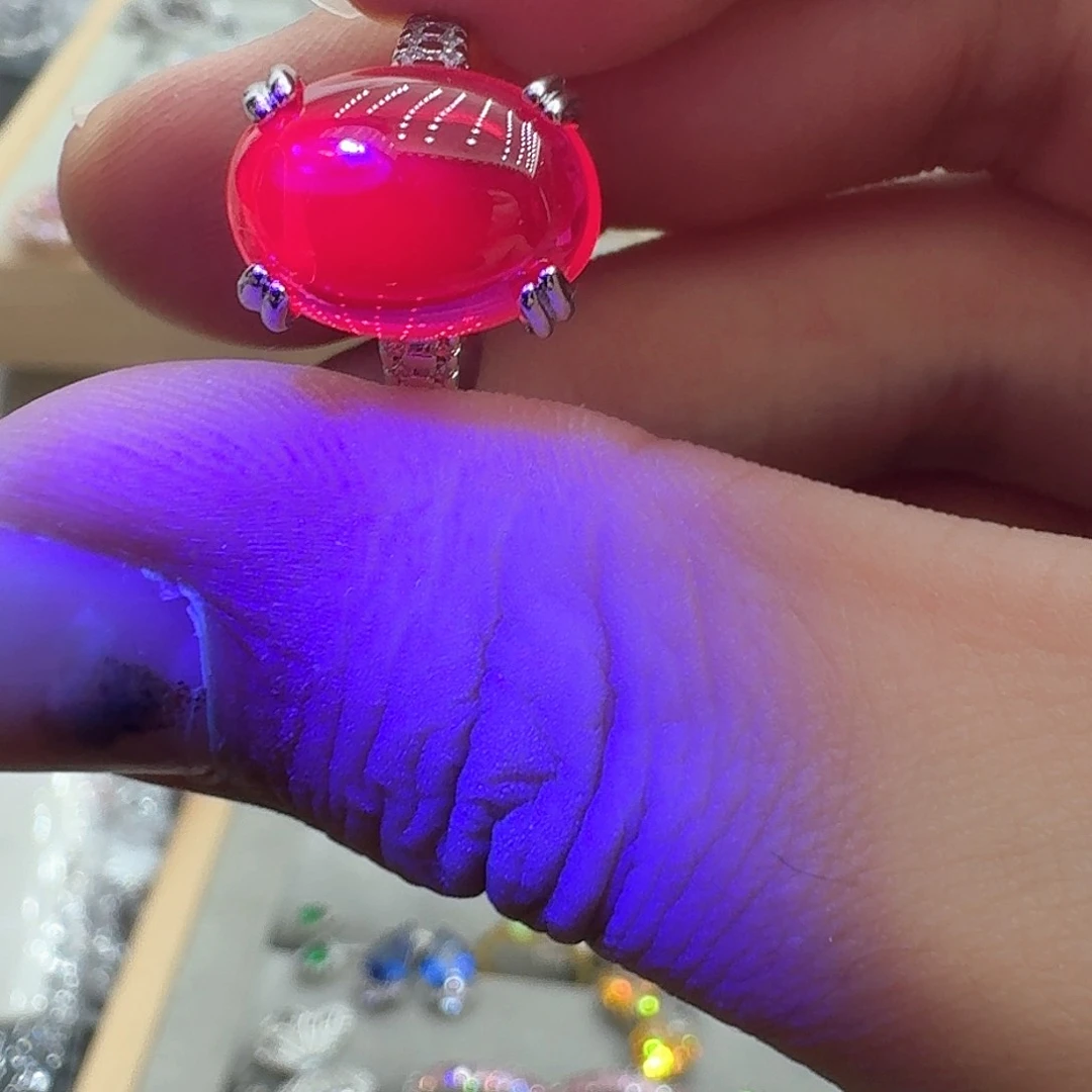 托帕石戒指银S925镶嵌