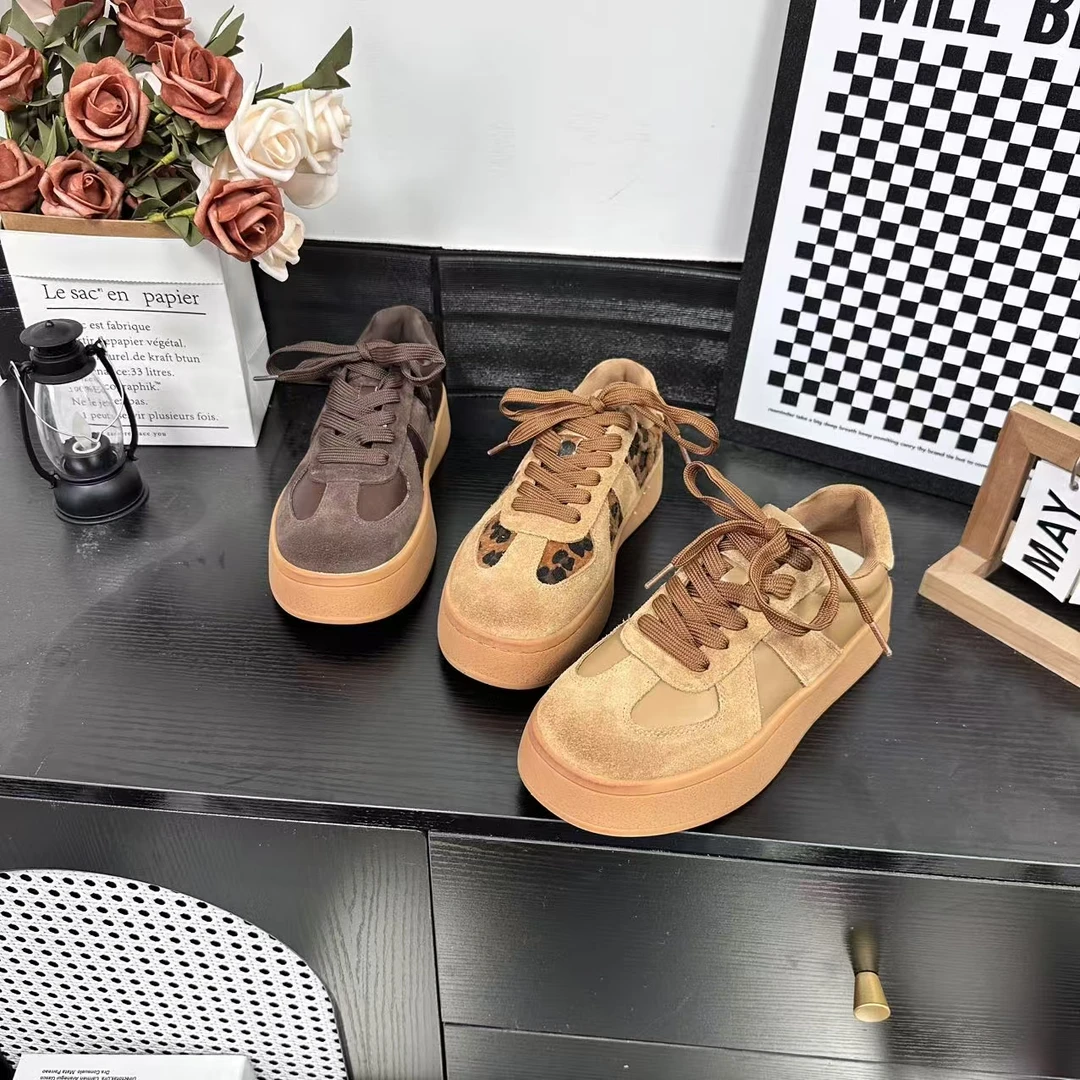 夏季新品经典时尚百搭休闲德训女鞋雅丹风个性舒适冷粘工艺6676