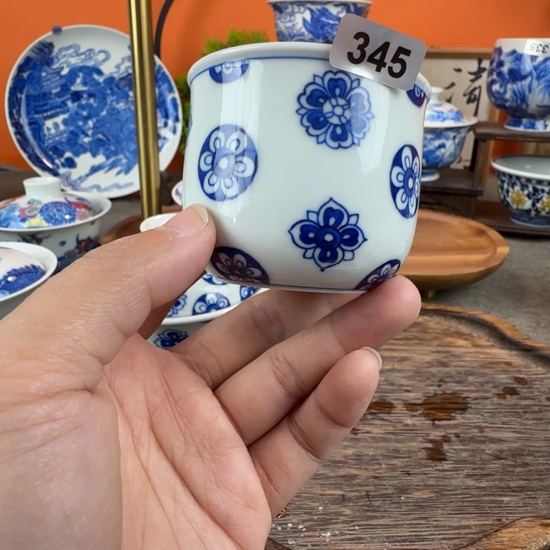 瓷片景德镇手绘青花茶器345