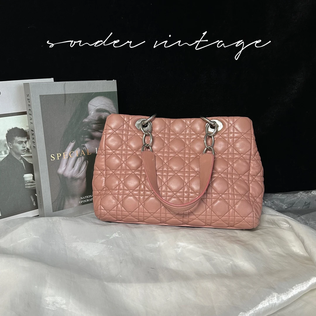 95新 DIOR/迪奥 Dior西柚色小号托特包