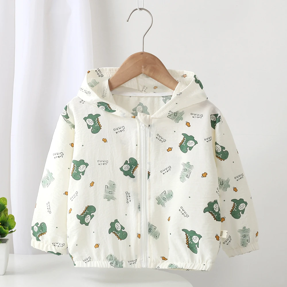 儿童防晒服外衫宝宝空调衫轻薄透气连帽防晒衣男夏季女童夏季薄款